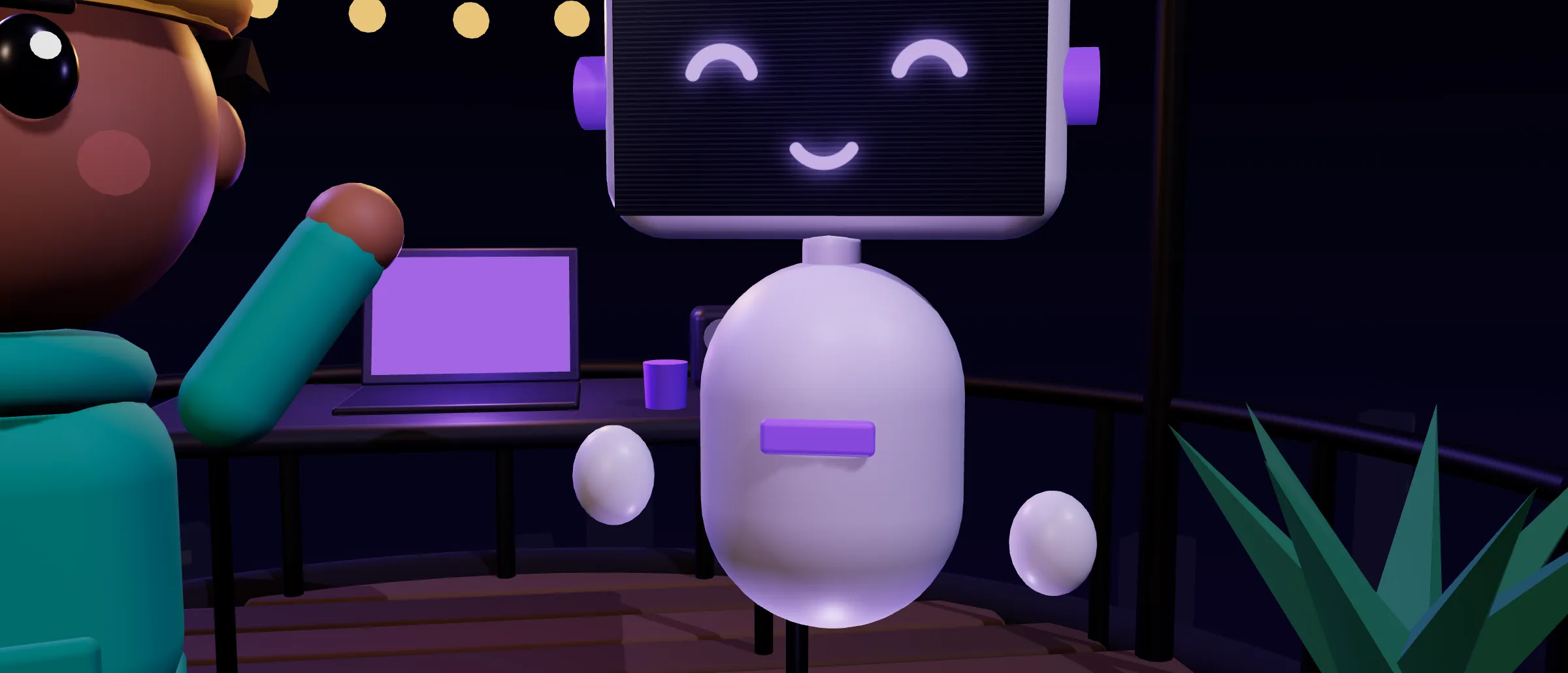 Ping smiling, close up